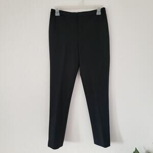 R Label Mid Rise Straight Leg Trouser Pant Black Size Small